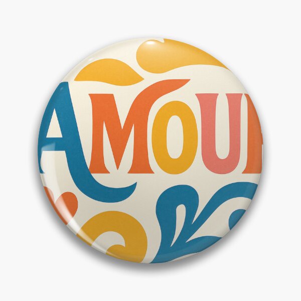 Item preview, Vibrant & Colorful Retro “Amour” designed and sold by Pink & California.