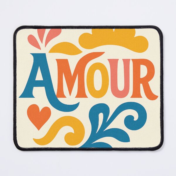 Item preview, Vibrant & Colorful Retro “Amour” designed and sold by Pink & California.
