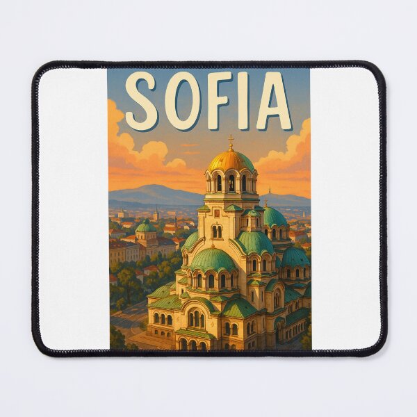 Item preview, Sofia Bulgaria – Alexander Nevsky Cathedral and Vitosha Sunset designed and sold by Aryabek.
