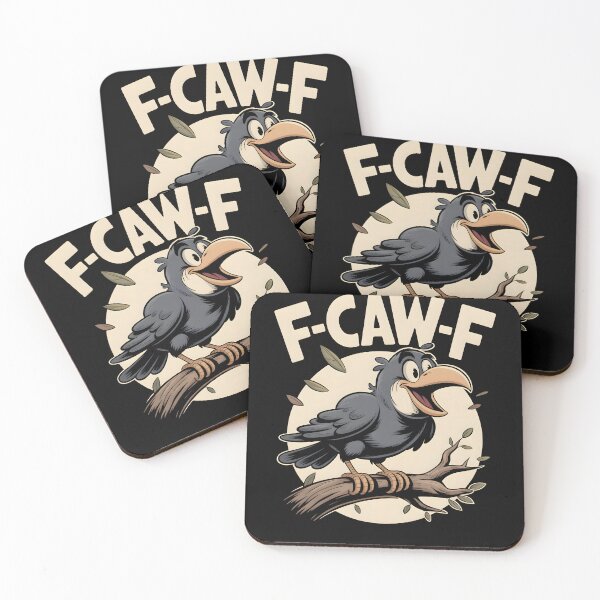 Item preview, F-Caw-F Funny Black Crow Moonlit Raven designed and sold by trendyzcom.