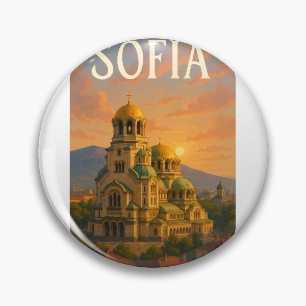 Item preview, Sofia Bulgaria – Golden Hour at Alexander Nevsky Cathedral and Vitosha designed and sold by Aryabek.
