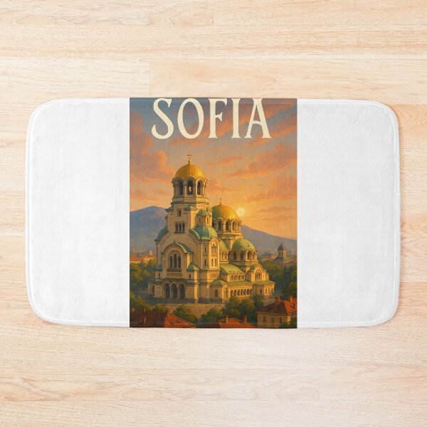 Item preview, Sofia Bulgaria – Golden Hour at Alexander Nevsky Cathedral and Vitosha designed and sold by Aryabek.