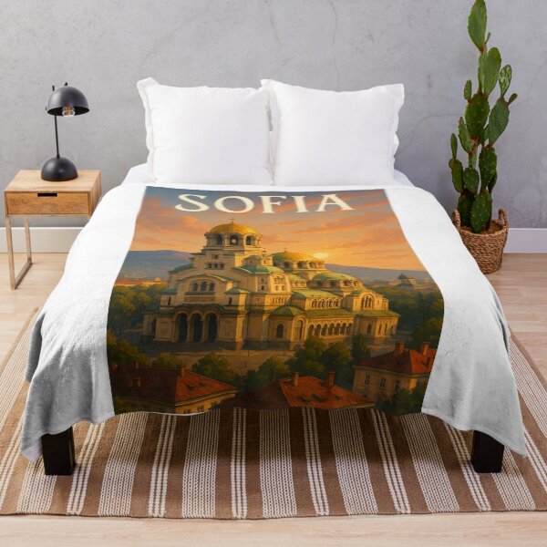 Item preview, Sofia Bulgaria – Golden Hour at Alexander Nevsky Cathedral and Vitosha designed and sold by Aryabek.
