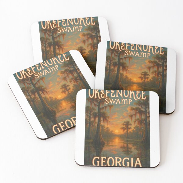 Item preview, Okefenokee Swamp Georgia – Sunset in the Blackwater Wilderness designed and sold by Aryabek.
