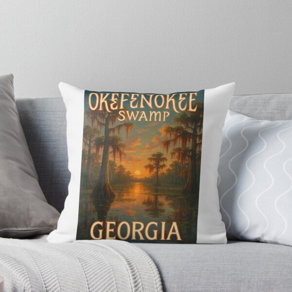 Item preview, Okefenokee Swamp Georgia – Sunset in the Blackwater Wilderness designed and sold by Aryabek.
