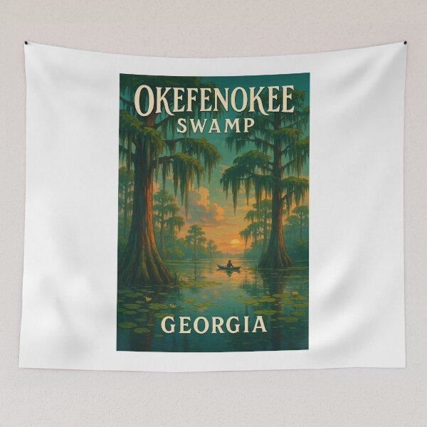 Item preview, Okefenokee Swamp Georgia – Canoe Adventure in Southern Blackwater Wetlands designed and sold by Aryabek.