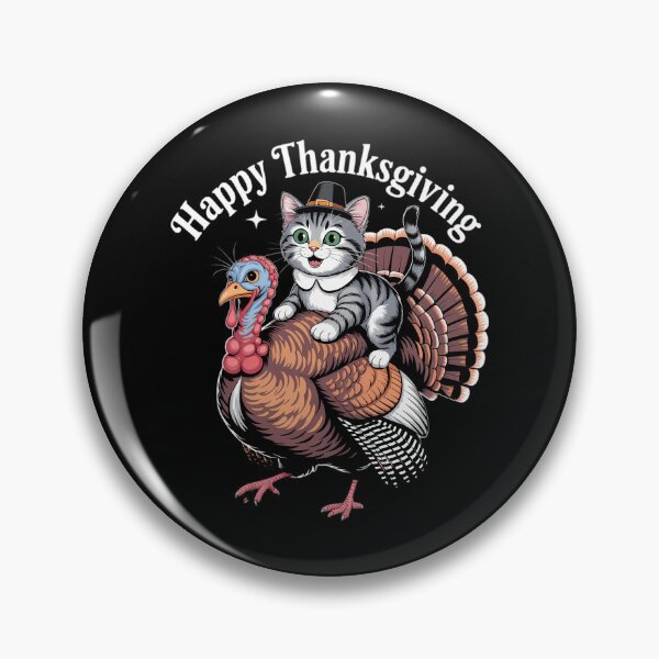 Item preview, Thanksgiving Cat Pilgrim Thanksgiving Turkey designed and sold by TyraYoung.