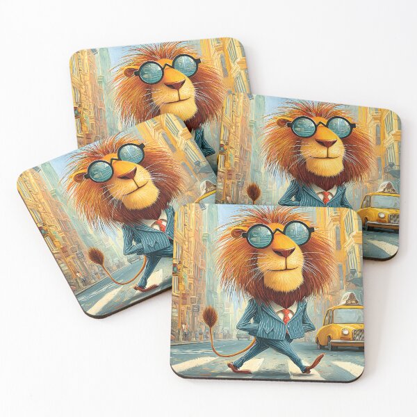 Item preview, Stylish Lion in a Busy Urban Environment designed and sold by Artessie.