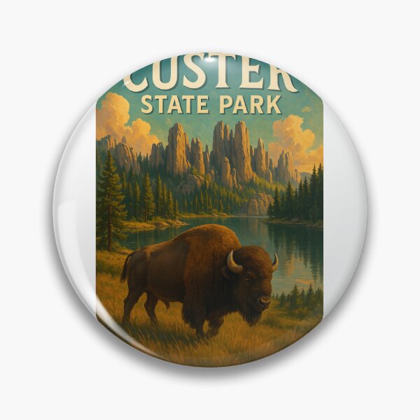 Item preview, Custer State Park South Dakota – Bison and Needles in the Black Hills designed and sold by Aryabek.