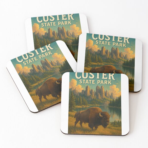 Item preview, Custer State Park South Dakota – Bison and Needles in the Black Hills designed and sold by Aryabek.