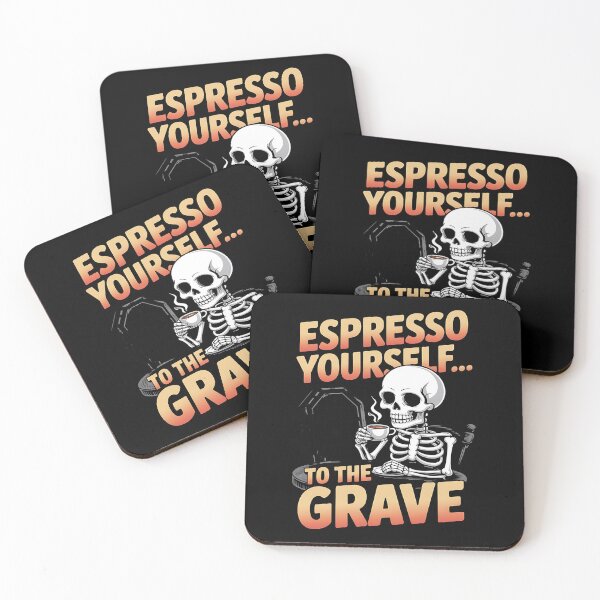 Aperçu de l'œuvre squelette de caféine - barista gothique - latte effrayant - amoureux des crânes - squelette de caféine - squelette alimenté au café - café d'horreur - squelette infusé à froid créée et vendue par JansenGS.