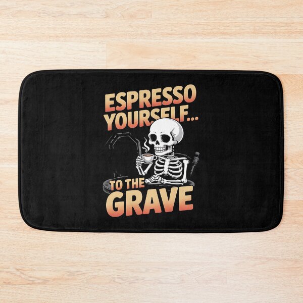 Item preview, caffeine skeleton - gothic barista - spooky latte - skull lover - skeleton caffeine - coffee fueled skeleton - horror coffee - cold brew skeleton designed and sold by JansenGS.