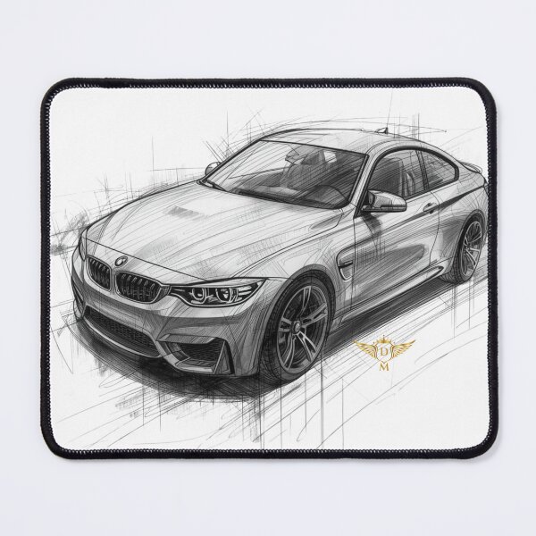 Item preview, Black and White Classic Car Line Drawing designed and sold by DM.
