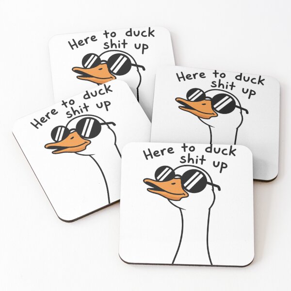 Item preview, "Here To Duck Shit Up" Funny Duck Quote | Cool Goose with Sunglasses designed and sold by Essémké.