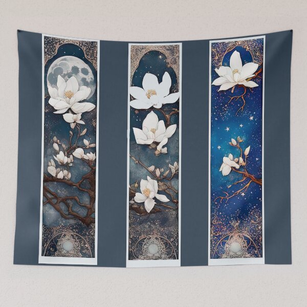Item preview, Art Nouveau Celestial Magnolia Triptych designed and sold by LanaGustavsson.