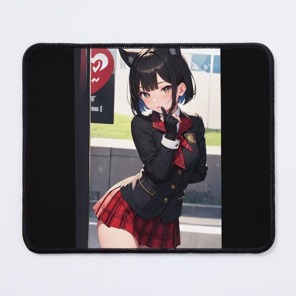 Item preview, Shy Nekomimi Schoolgirl in Plaid Skirt and Blazer Uniform designed and sold by iloveanimechibi.