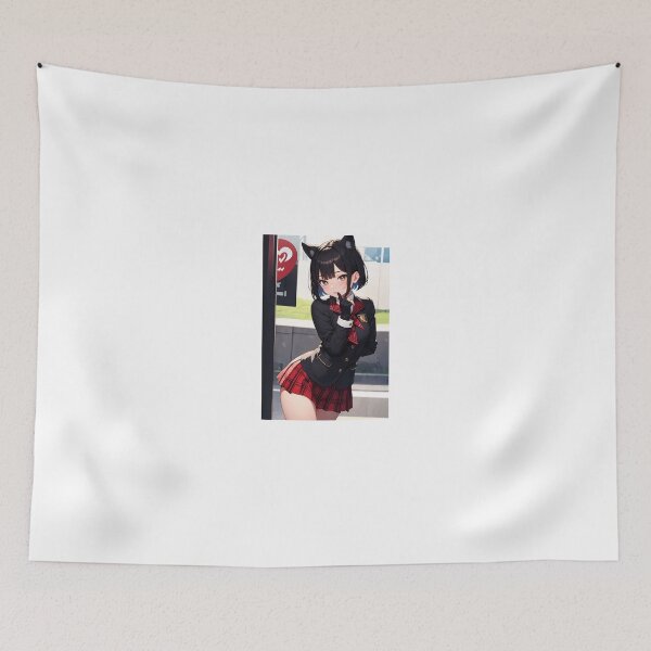 Item preview, Shy Nekomimi Schoolgirl in Plaid Skirt and Blazer Uniform designed and sold by iloveanimechibi.