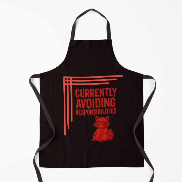 Item preview, Currently Avoiding Responsibilities – Dripping Red Typography with Raccoon designed and sold by Tadeusz1.