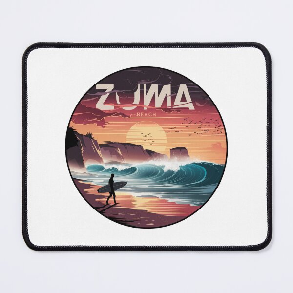 Item preview, Zuma Beach California – Retro Sunset Surf Design | Malibu Coast Waves | Vintage Ocean Art | California Travel Gift designed and sold by CircinusStore.