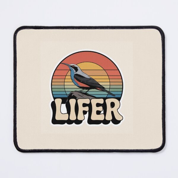 Item preview, Wallcreeper LIFER – Retro Birdwatching Sticker designed and sold by The Digital Compass.