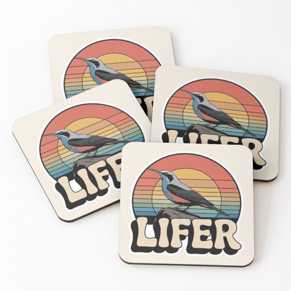 Item preview, Wallcreeper LIFER – Retro Birdwatching Sticker designed and sold by The Digital Compass.
