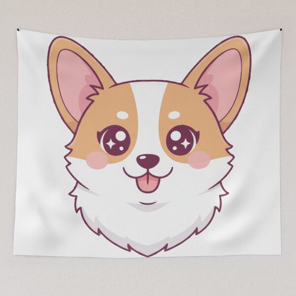 Item preview, Cute Big-Eyed Corgi Face designed and sold by zoughlal.