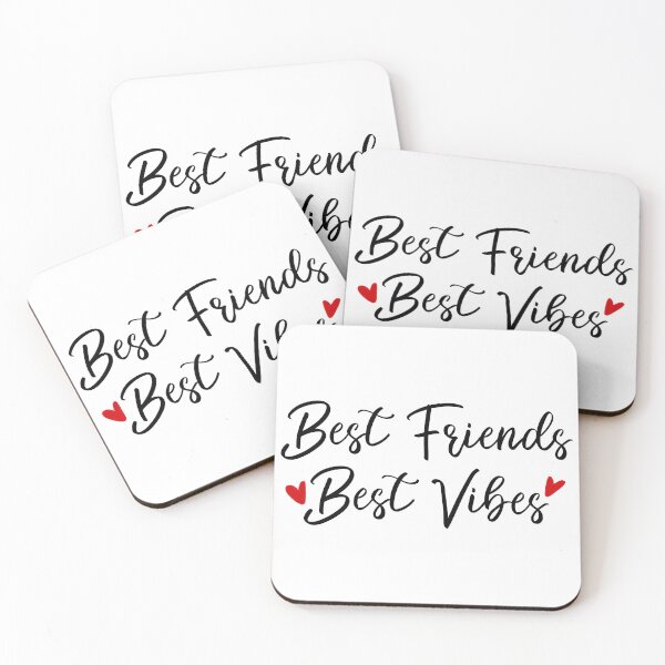 Item preview, Best Friends Best Vibes inspirational typography quote, friendship lettering designed and sold by juliart-pro.