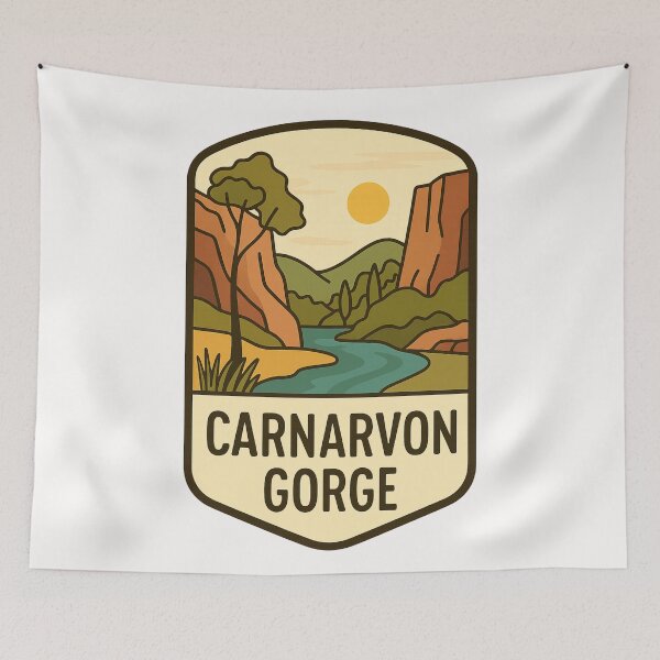 Item preview, Carnarvon Gorge Sunset Badge, Queensland, Australia designed and sold by Places On Earth.