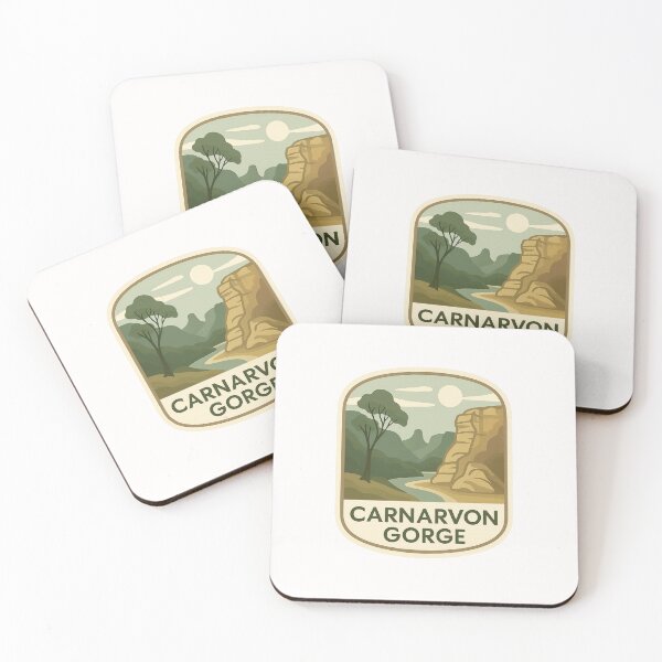 Item preview, Carnarvon Gorge Minimalist Landscape Badge, Queensland designed and sold by Places On Earth.