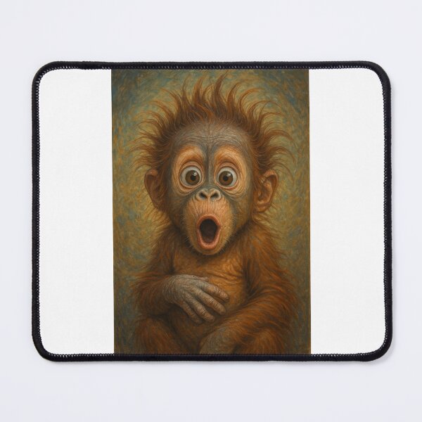 Item preview, Surprised Baby Orangutan Close-Up Portrait designed and sold by Places On Earth.