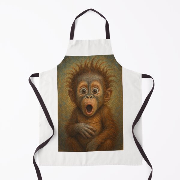 Item preview, Surprised Baby Orangutan Close-Up Portrait designed and sold by Places On Earth.