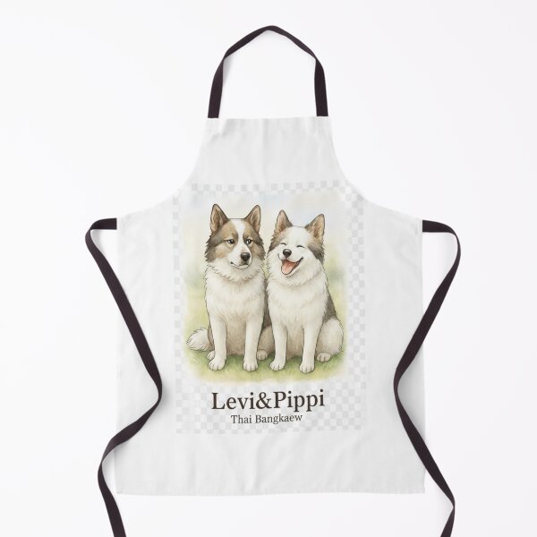 Item preview, Happy Tails: Cute Thai Bangkaew Duo Watercolor Art designed and sold by BangkaewCutiez.