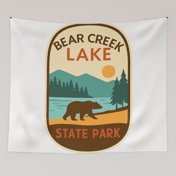 Item preview, Bear Creek Lake State Park Emblem, Central Virginia designed and sold by Places On Earth.
