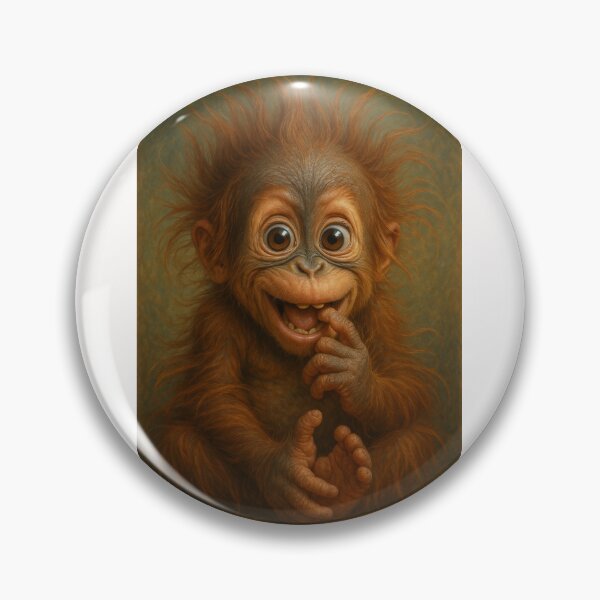 Item preview, Smiling Baby Orangutan with Playful Expression designed and sold by Places On Earth.