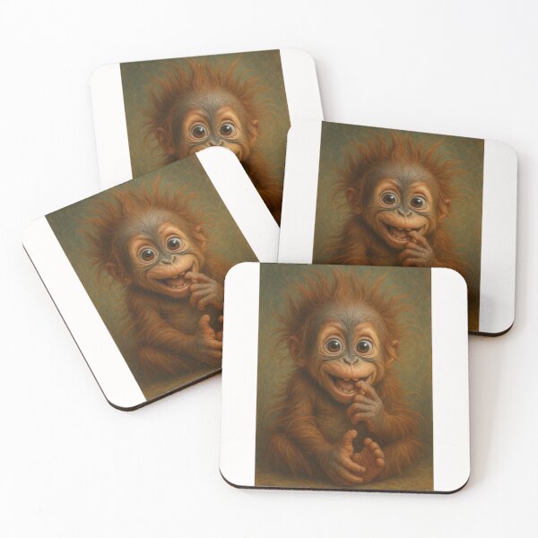 Item preview, Smiling Baby Orangutan with Playful Expression designed and sold by Places On Earth.