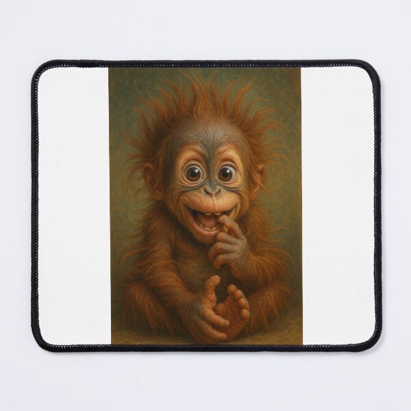 Item preview, Smiling Baby Orangutan with Playful Expression designed and sold by Places On Earth.
