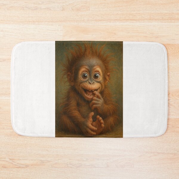 Item preview, Smiling Baby Orangutan with Playful Expression designed and sold by Places On Earth.
