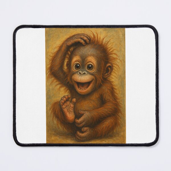 Item preview, Happy Baby Orangutan with Hand on Head designed and sold by Places On Earth.