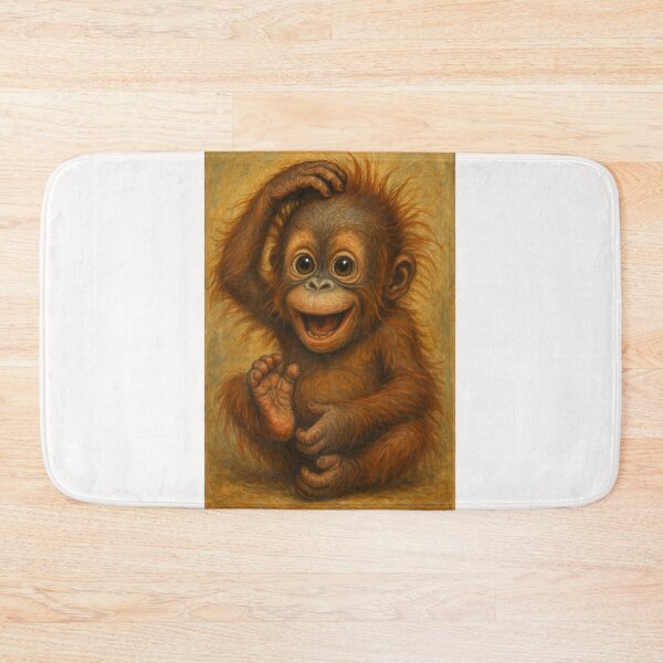 Item preview, Happy Baby Orangutan with Hand on Head designed and sold by Places On Earth.