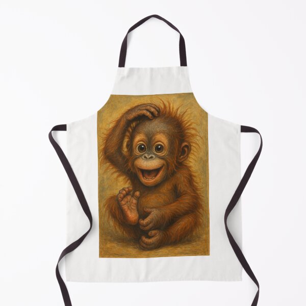 Item preview, Happy Baby Orangutan with Hand on Head designed and sold by Places On Earth.