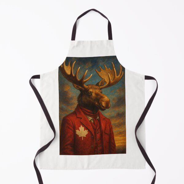 Item preview, Patriotic Moose with Maple Leaf Emblem at Sunset designed and sold by Places On Earth.