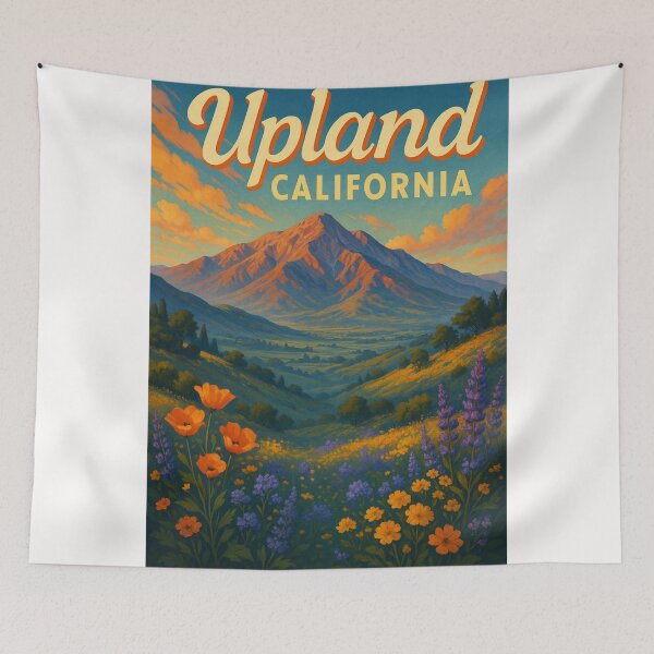 Item preview, Spring Wildflowers and Mountain Views in Upland, California designed and sold by Places On Earth.