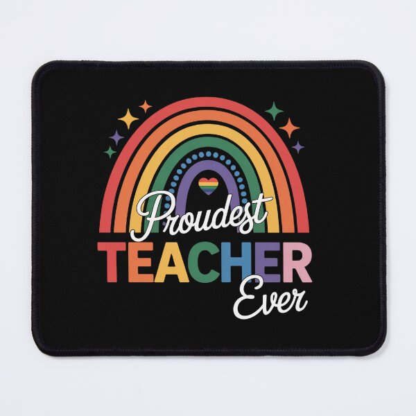 Item preview, Rainbow Proudest Teacher Ever Lgbt Flag Lesbian Gay Pride designed and sold by SlogariArt.