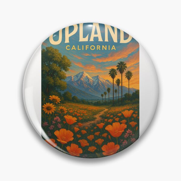 Item preview, Upland California with Palm Trees and Snow-Capped Mountains designed and sold by Places On Earth.