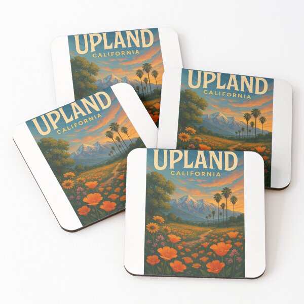 Item preview, Upland California with Palm Trees and Snow-Capped Mountains designed and sold by Places On Earth.