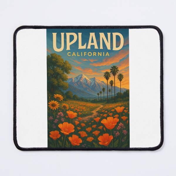 Item preview, Upland California with Palm Trees and Snow-Capped Mountains designed and sold by Places On Earth.