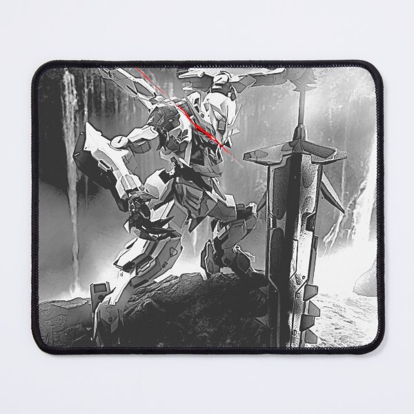 Item preview, Barbatos Gundam Digital Artwork Black White ink art  designed and sold by sabartgunpla.