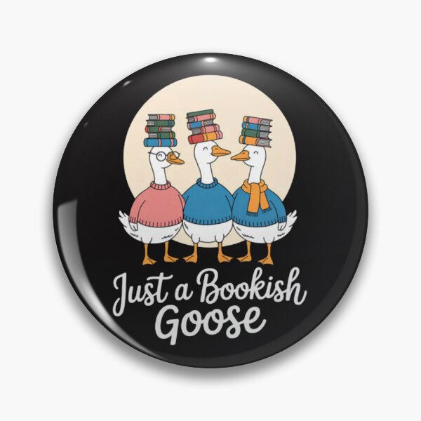 Item preview, Just a Bookish Goose Library Lovers Bookworms designed and sold by CraftyCuttable.