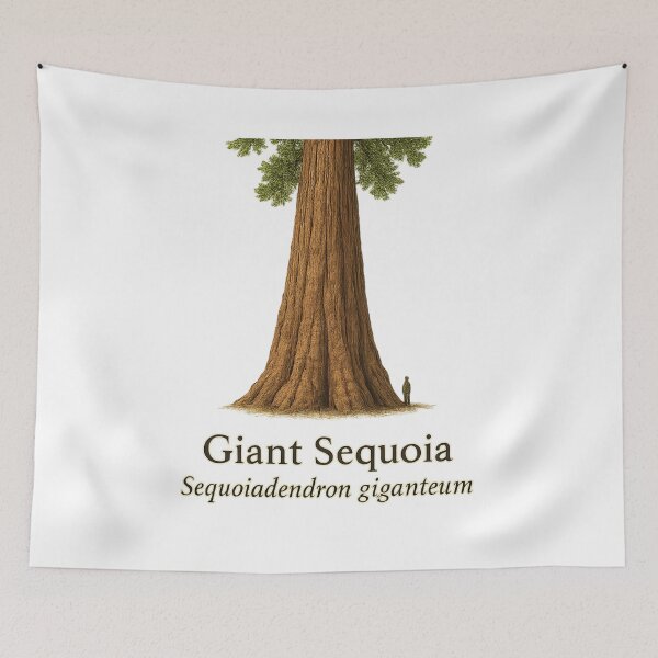 Artikelvorschau, Riesenmammutbaum Botanische Illustration 6 – Sequoiadendron giganteum entworfen und verkauft von BloomKind.