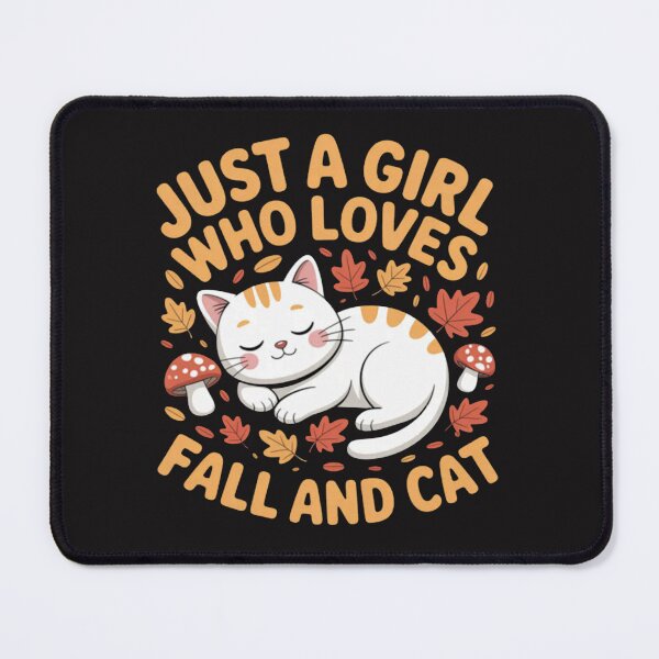 Item preview, Just a Girl Who Loves Fall and Cats Pet Lover designed and sold by CraftyCuttable.